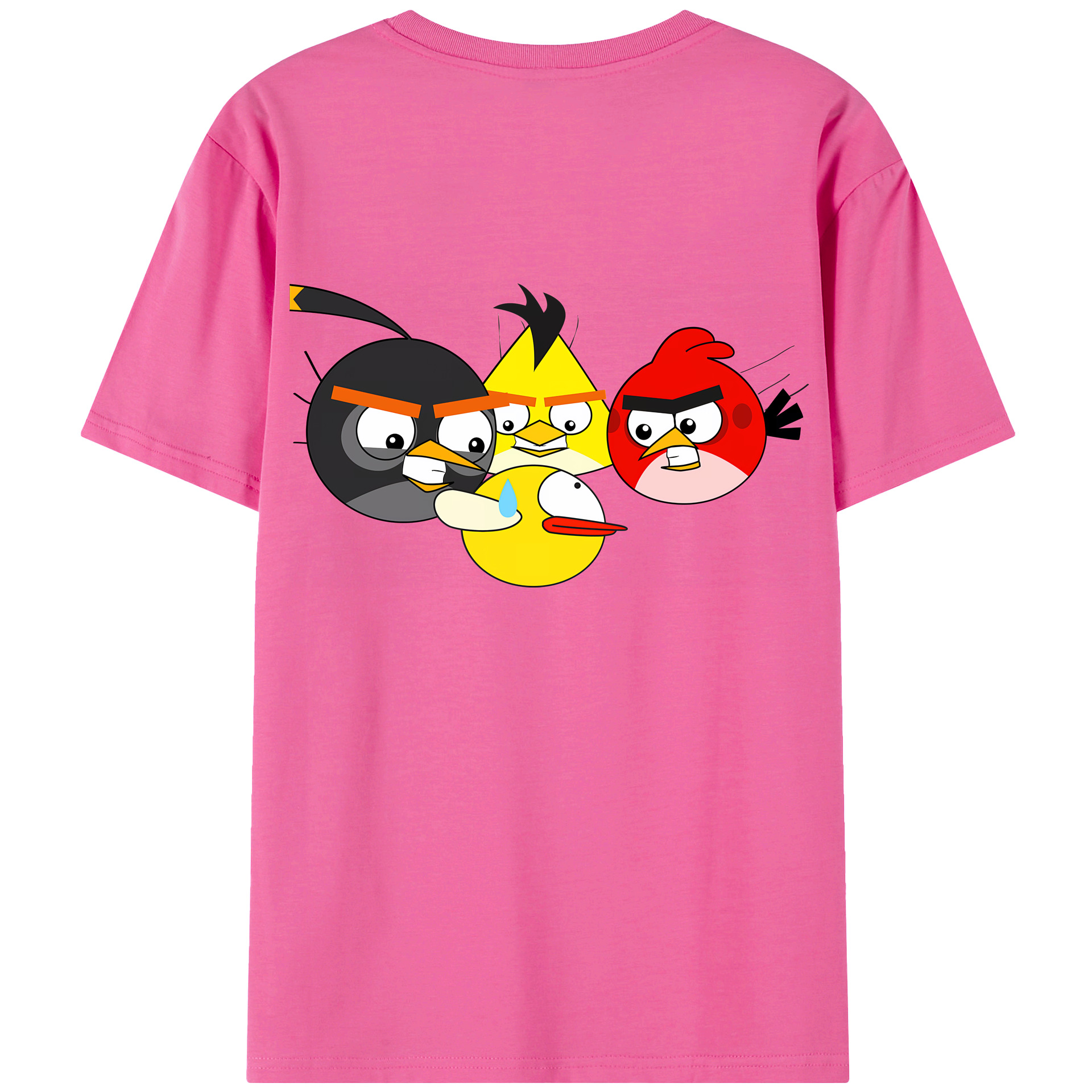 （画像用） Angry Birds アングリーバード レディース半袖Tシャツ(バックプリント)